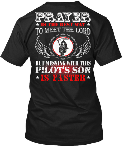 Pilot's Son Black T-Shirt Back
