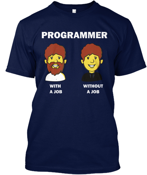 Programer Navy T-Shirt Front