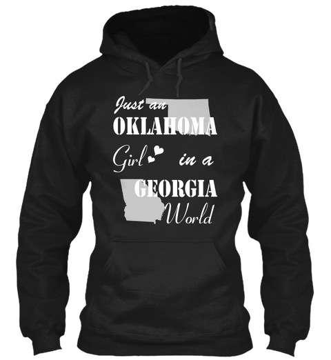 Oklahoma Girl In Georgia Black áo T-Shirt Front