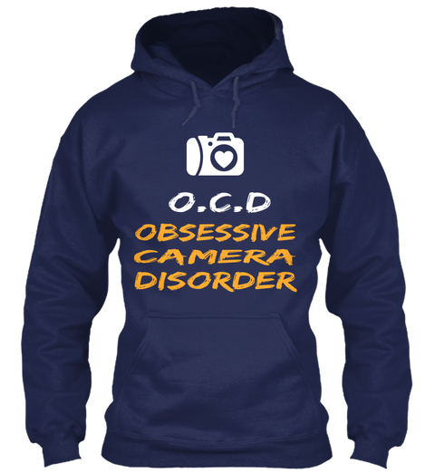 O C D Obsessive Camera Disorder Navy T-Shirt Front