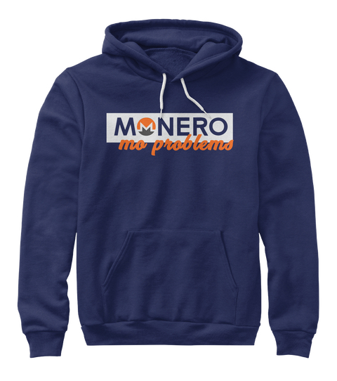 Monero Mo Problems Navy T-Shirt Front