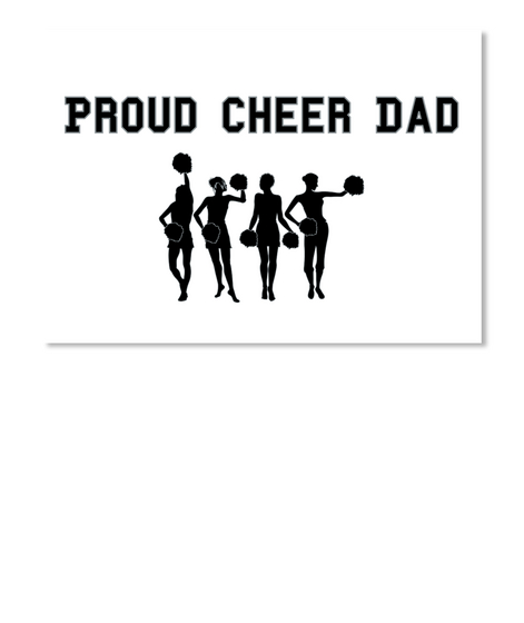 Proud Cheer Dad White Camiseta Front