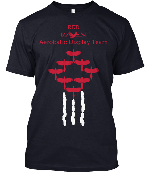 Red Rayen Aerobatic Display Team Navy T-Shirt Front