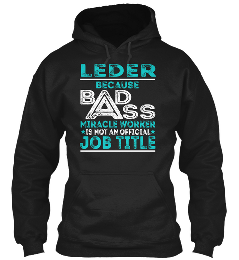 Leder   Badass Black T-Shirt Front