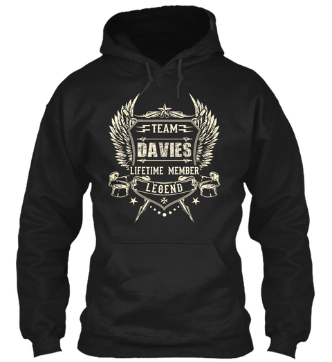 Team Davies Lifetime Member Legend Black Camiseta Front