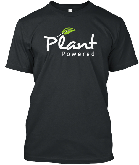 Plant Powered Black T-Shirt Front