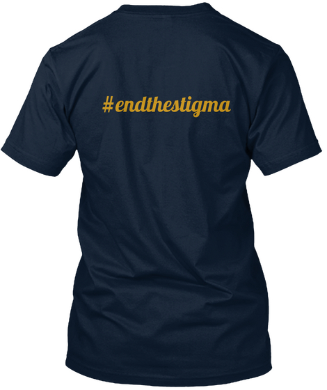 #Endthestigma New Navy T-Shirt Back