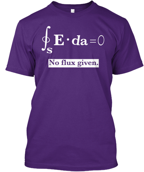 E.Da=0 No Flux Given Purple Camiseta Front