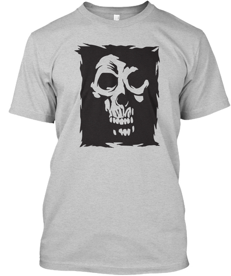Limited Edition 'skull' T Shirts Avail Light Steel T-Shirt Front