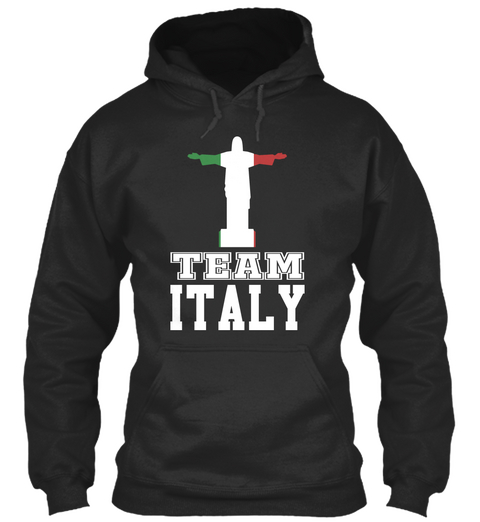 Team Italy Jet Black áo T-Shirt Front