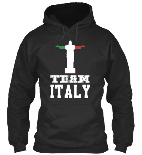 Team Italy Jet Black T-Shirt Front