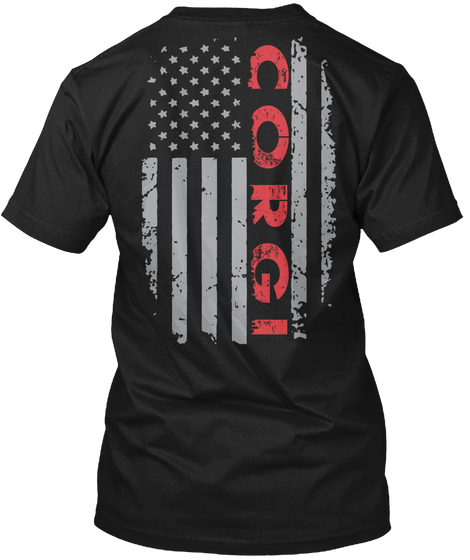 Corgi Black T-Shirt Back