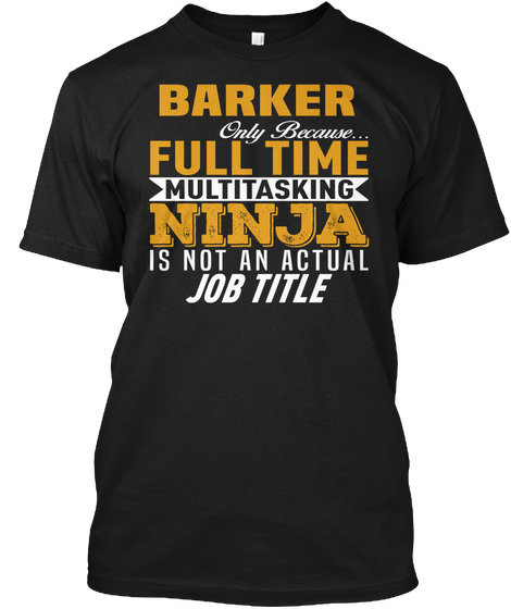 Barker Black T-Shirt Front