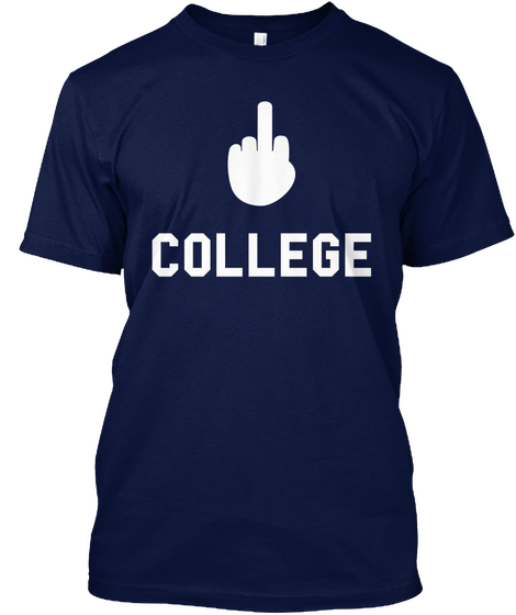 College Navy Camiseta Front