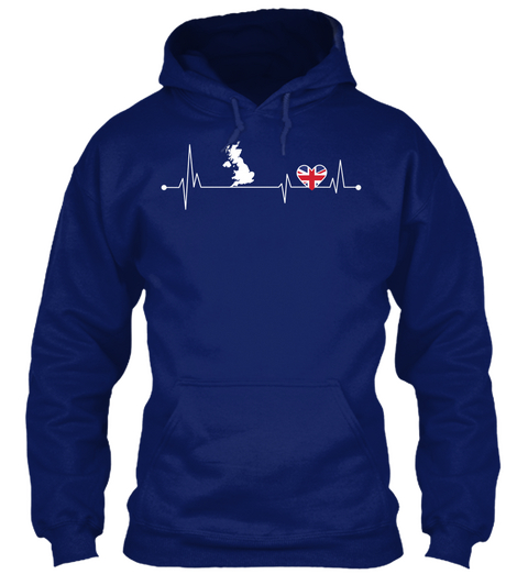 United Kingdom Hearbeat Oxford Navy áo T-Shirt Front