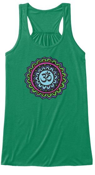Yoga, Aum, Om, Ohm, India Symbol Top Kelly áo T-Shirt Front