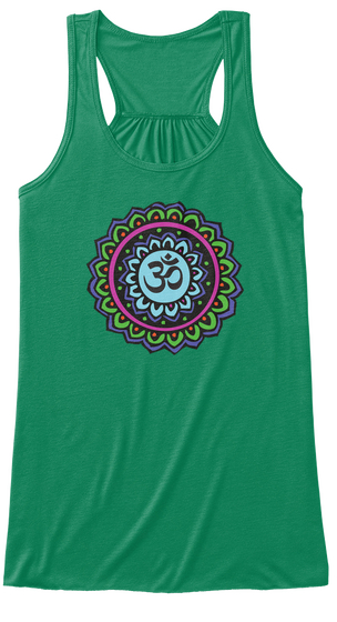 Yoga, Aum, Om, Ohm, India Symbol Top Kelly Kaos Front