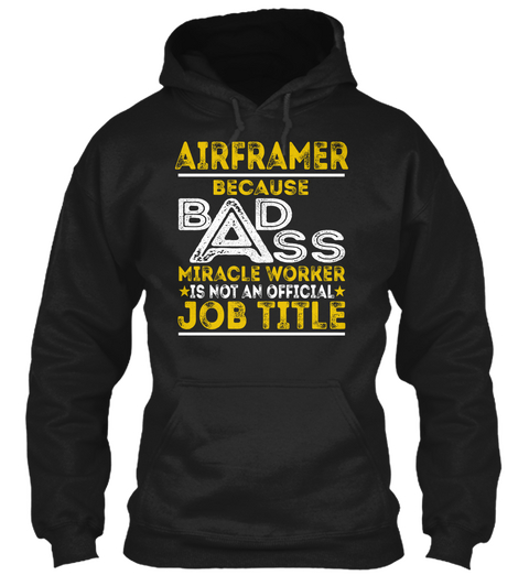 Airframer   Badass Black T-Shirt Front