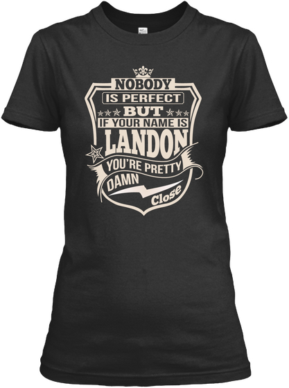 Nobody Perfect Landon Thing Shirts Black T-Shirt Front