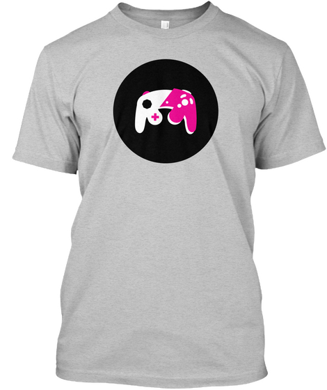 Pink Cadi Logo Tee Light Heather Grey  T-Shirt Front