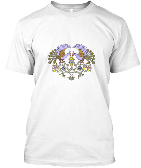 Two Peacocks White T-Shirt Front