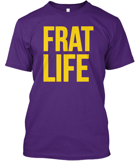 Frat Life Purple áo T-Shirt Front