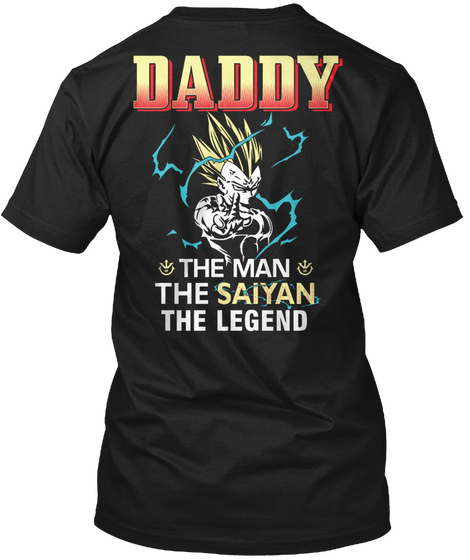 My Daddy The Man The Legend Black Camiseta Back