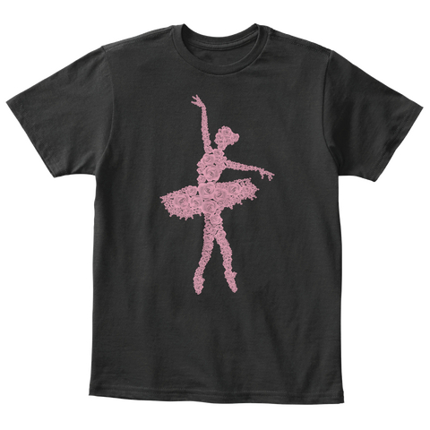 **Children's Ballet   Roses** Black Camiseta Front