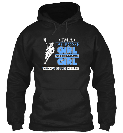 Lax Shirt Lacrosse Girl Black Camiseta Front