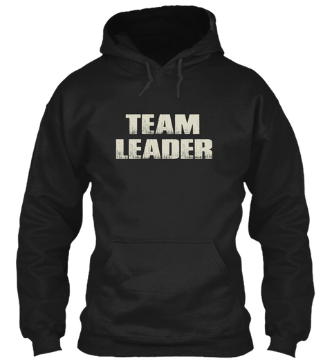 Team Leader Black T-Shirt Front