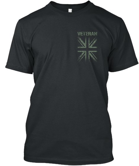 United Kingdom Veteran Flag Shirt Black T-Shirt Front