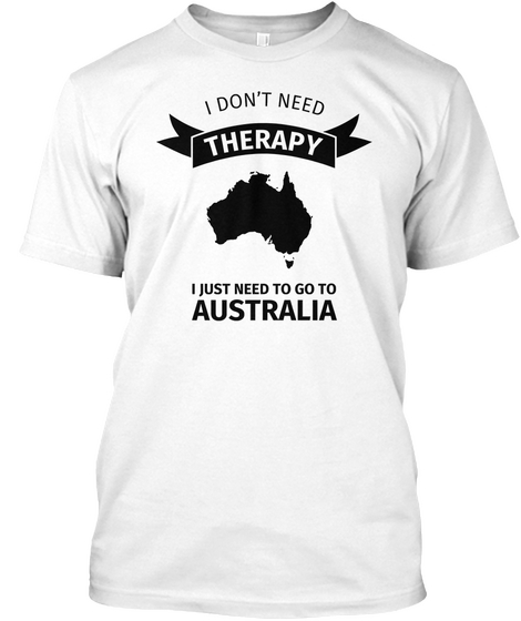 Therapy   Australia White áo T-Shirt Front