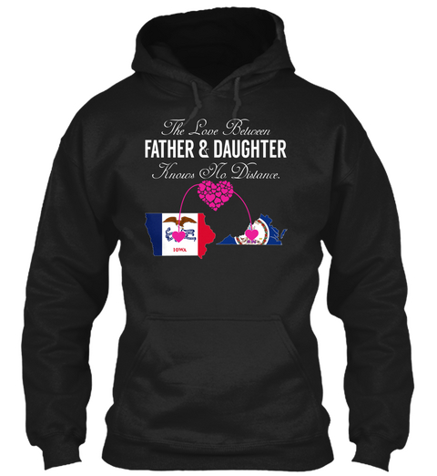 Father Daughter   Iowa Virginia Black Maglietta Front