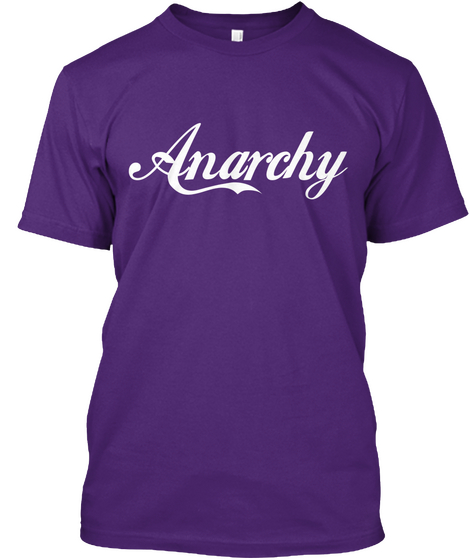 Anarchy Merch Purple T-Shirt Front