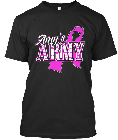 Amy Army   Adult T Shirt Black T-Shirt Front