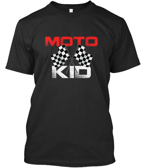 Moto Kid Black T-Shirt Front