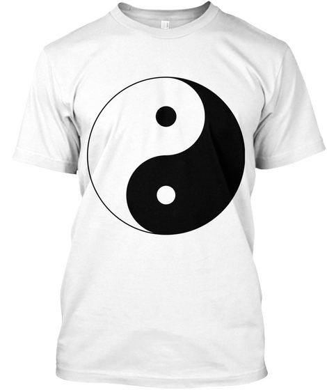 Yin Yang   Chappie Apparel White áo T-Shirt Front