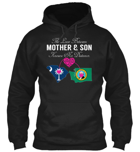 Mother Son   South Carolina Washington Black T-Shirt Front