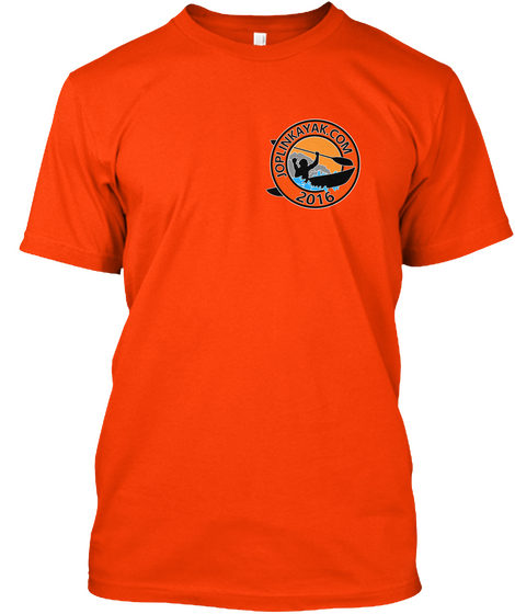 Joplin Kayak Canoe Front/Back Orange T-Shirt Front