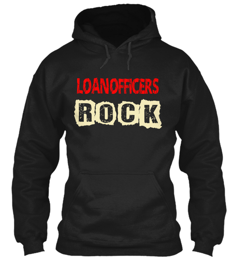 Loan Officers Rock Black Camiseta Front