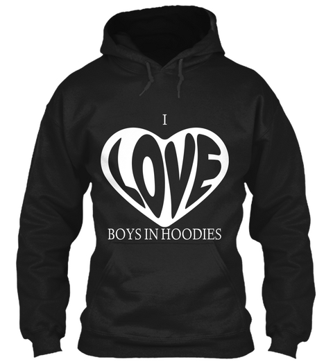 I Boys In Hoodies Black T-Shirt Front
