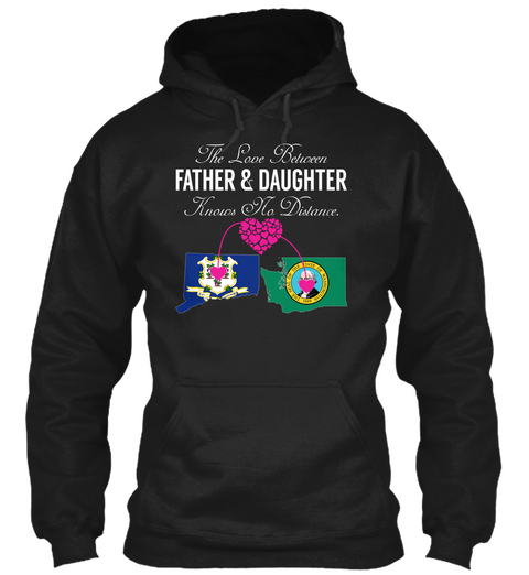 Father Daughter   Connecticut Washington Black áo T-Shirt Front