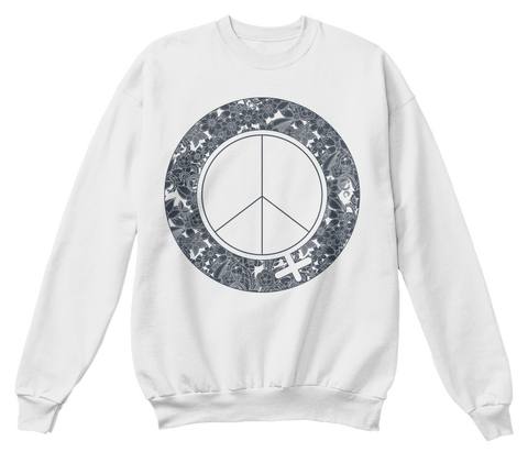 Peace   Woman's Day White  T-Shirt Front