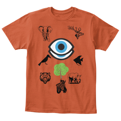Save The Environment !!! Deep Orange  T-Shirt Front