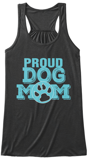 Pitbull Mom Tshirt Dark Grey Heather T-Shirt Front