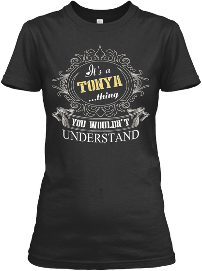 Tonya Thing Black Camiseta Front