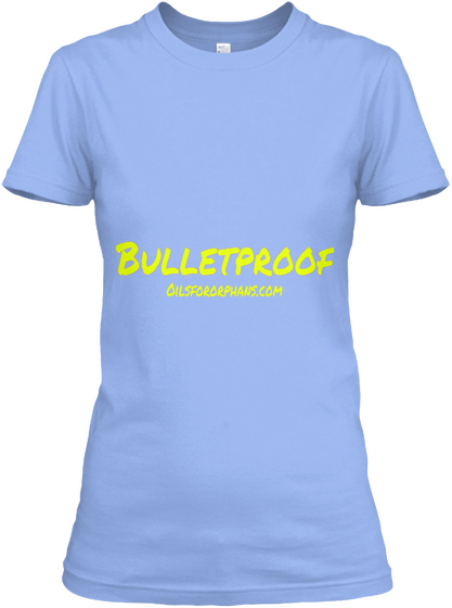 Bulletproof Oilsfororphans.Com Light Blue T-Shirt Front