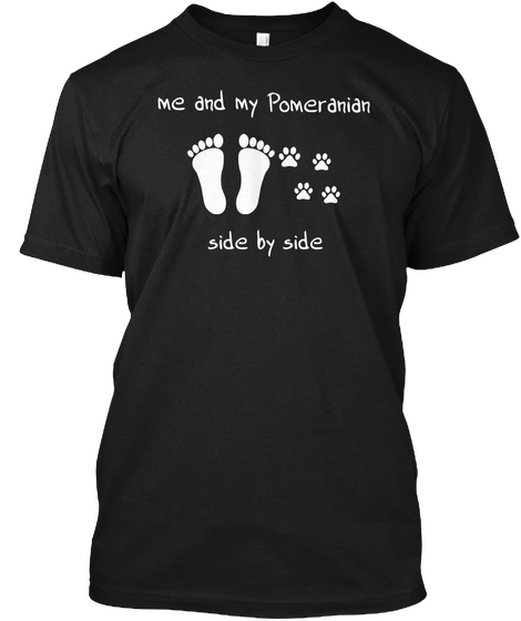 Me And My Pomerdnidn Side By Side Black áo T-Shirt Front