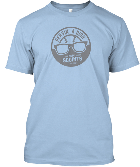 Pervin' A Dish Squints Athletic Blue áo T-Shirt Front