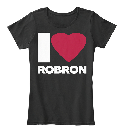I Love Rob Ron (Uk) Black T-Shirt Front